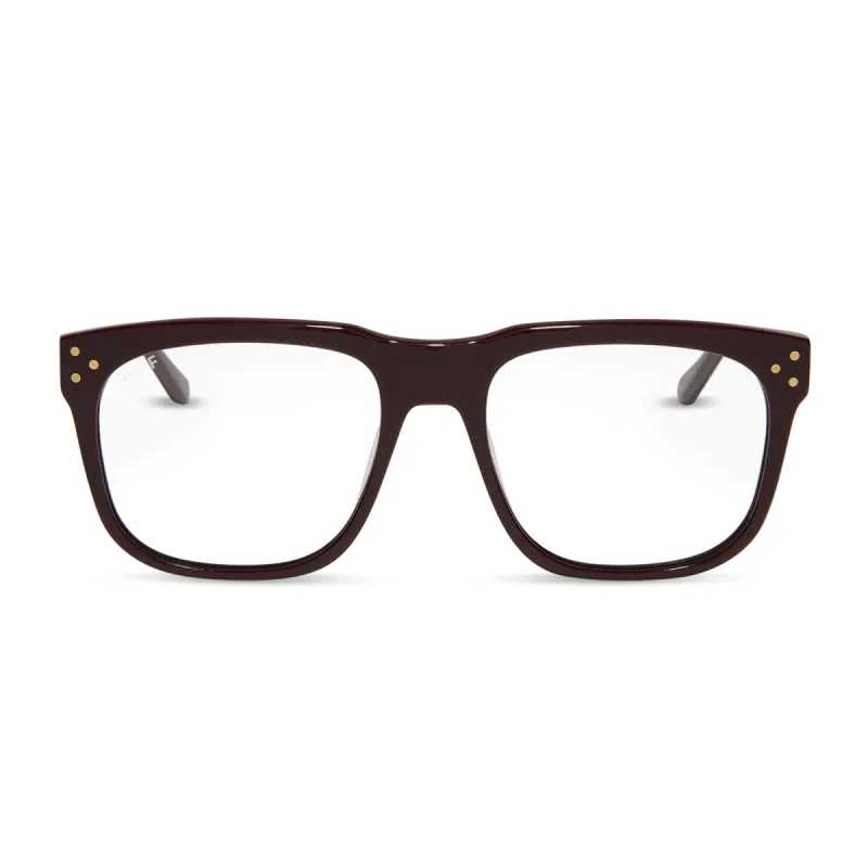 JESSIE JAMES DECKER - SICILY + BURGUNDY + PRESCRIPTION GLASSES sold by Diff Eyewear