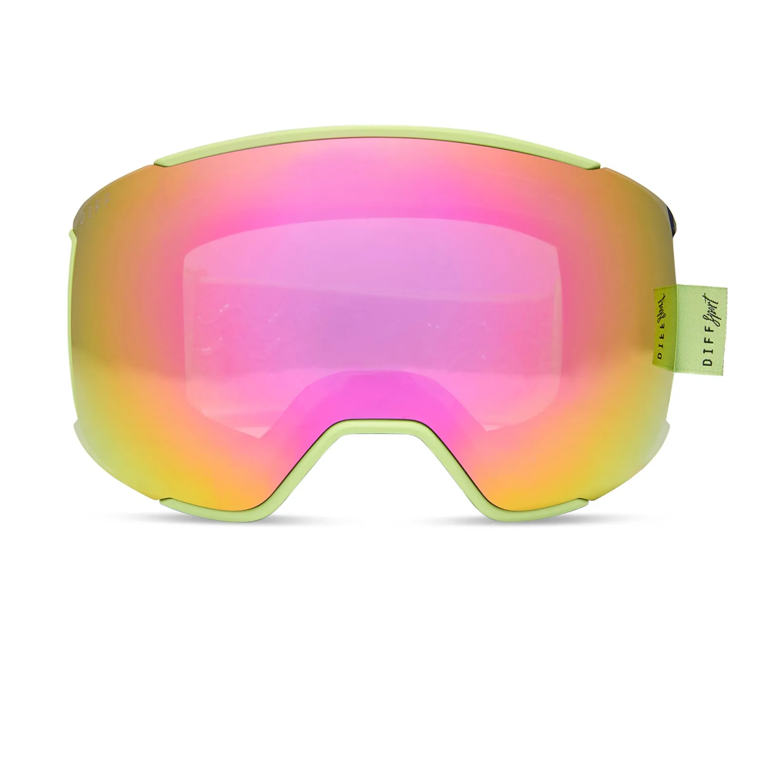 SNOW GOGGLES - ALPINE + LIME GREEN + HOT PINK MIRROR + POLARIZED GOGGLES & FREE GLACIER GREY LENS sold by Diff Eyewear