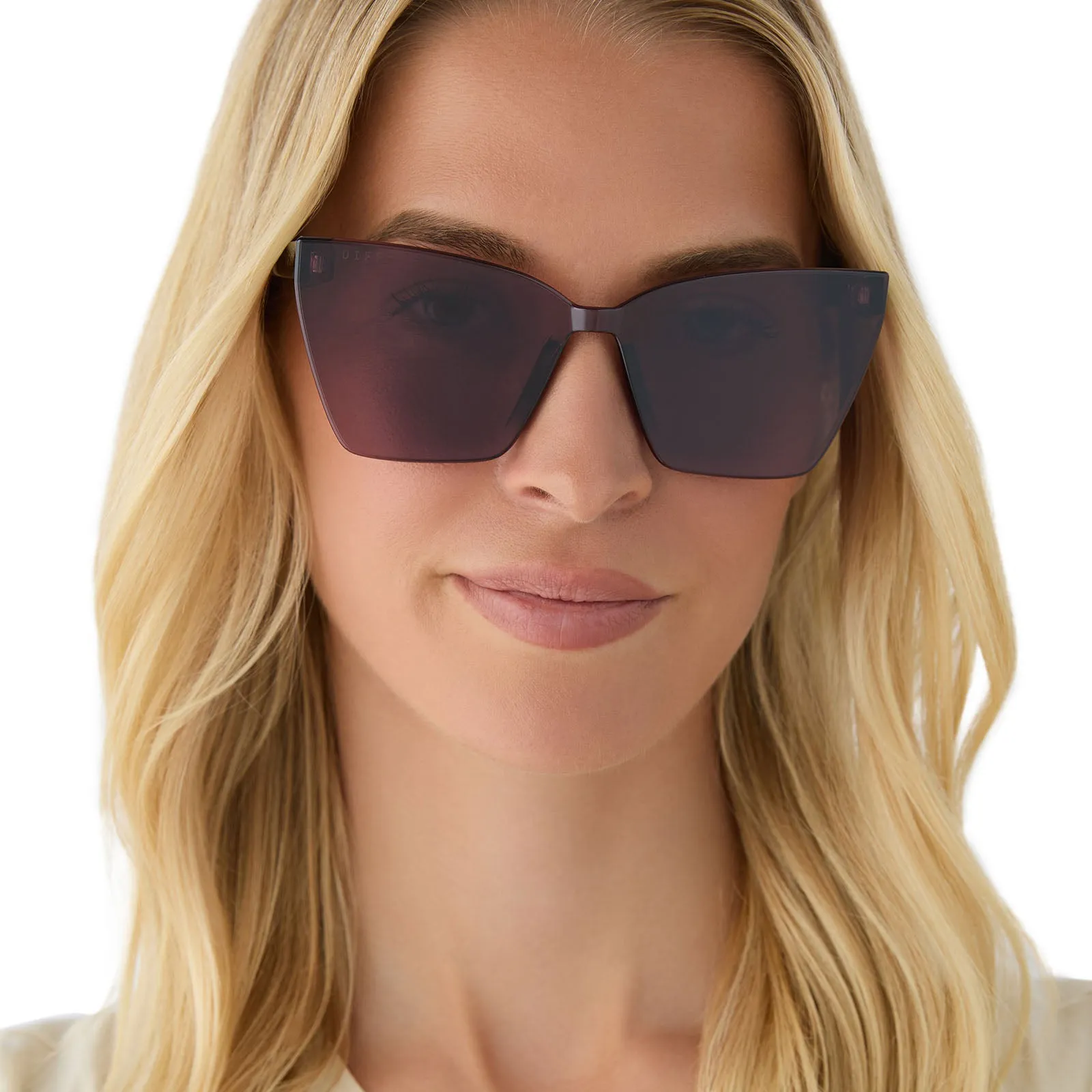 GOLDIE XS - BLACK + AUBERGINE W SILVER FLASH SUNGLASSES sold by Diff Eyewear product image thumbnail 5