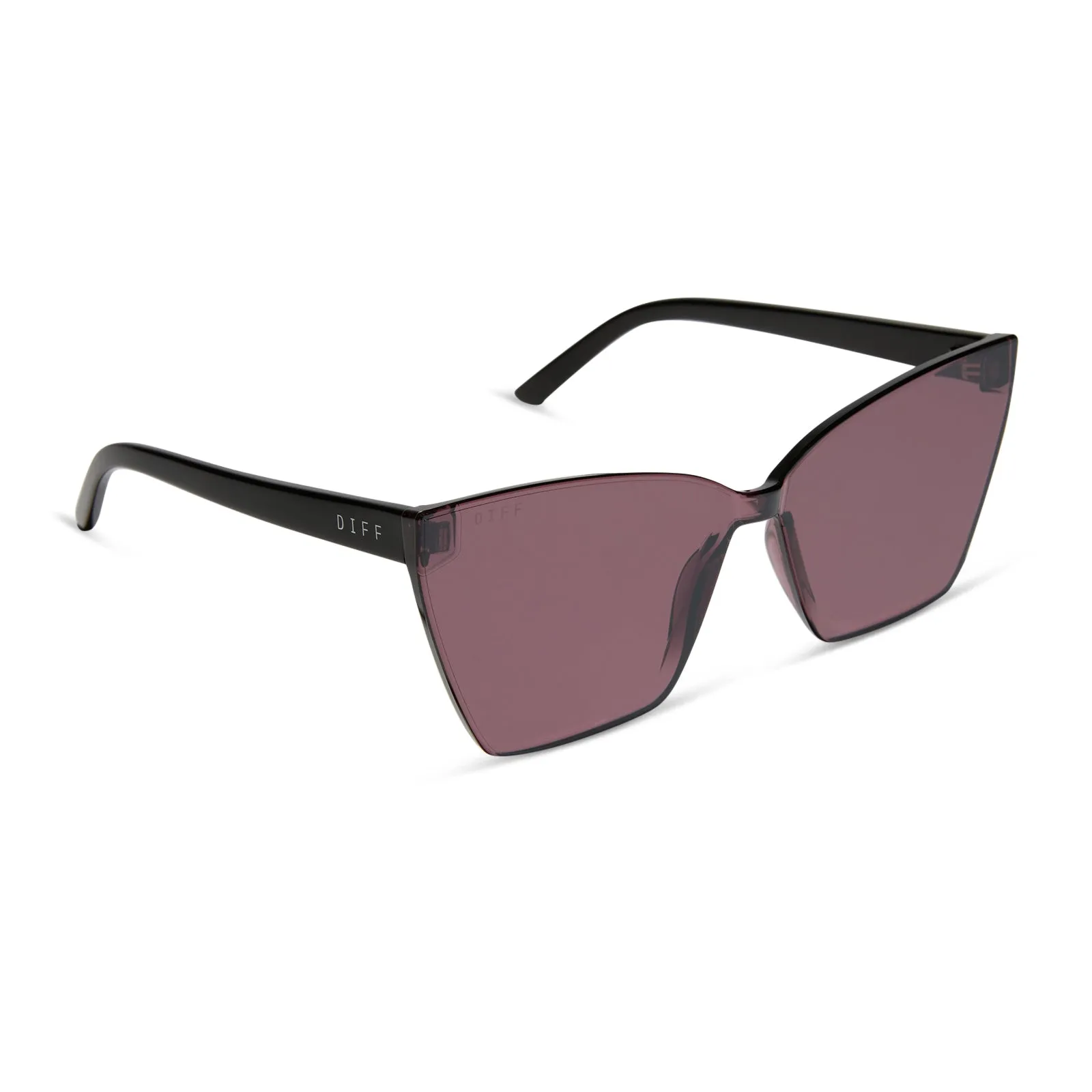 GOLDIE XS - BLACK + AUBERGINE W SILVER FLASH SUNGLASSES sold by Diff Eyewear product image thumbnail 2