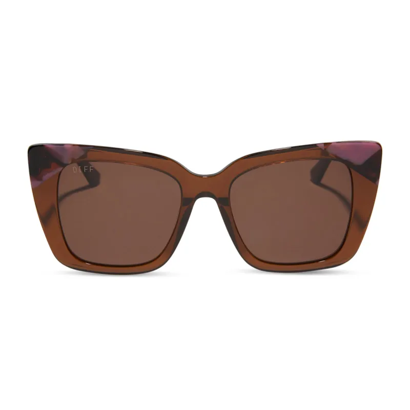 LIZZY - WHISKEY + TORINO TORTOISE + BROWN SUNGLASSES sold by Diff Eyewear