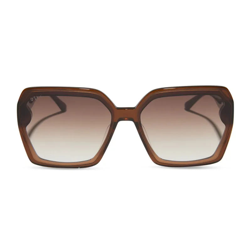 PRESLEY - WHISKEY + BROWN GRADIENT SUNGLASSES sold by Diff Eyewear