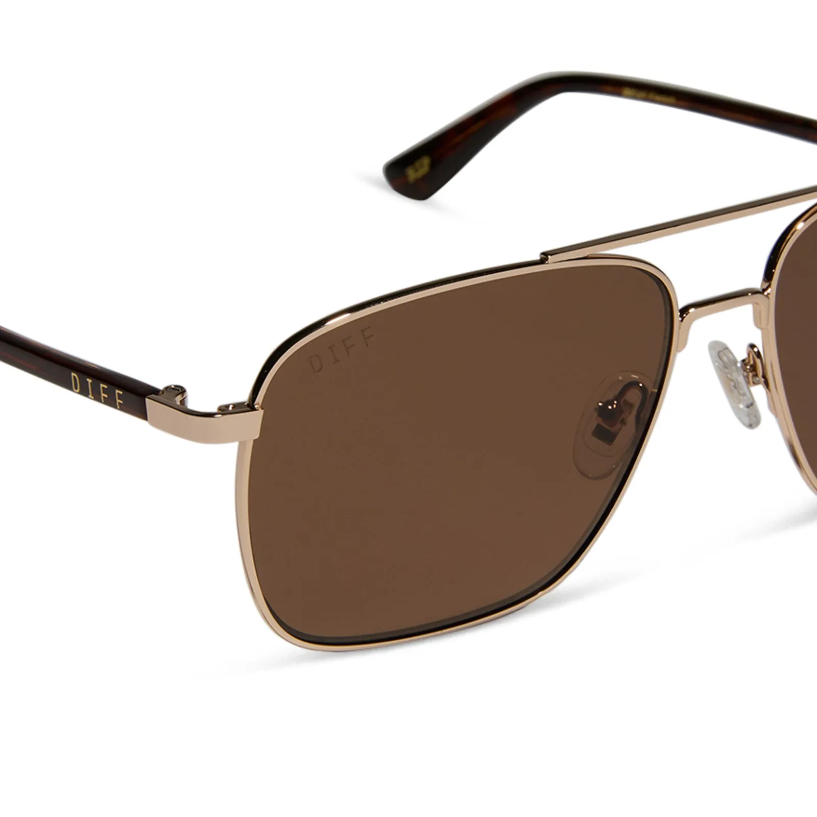 RIP WHEELER - WESTERN GOLD + MARBLED BROWN W BOLD BROWN + POLARIZED SUNGLASSES sold by Diff Eyewear product image thumbnail 4
