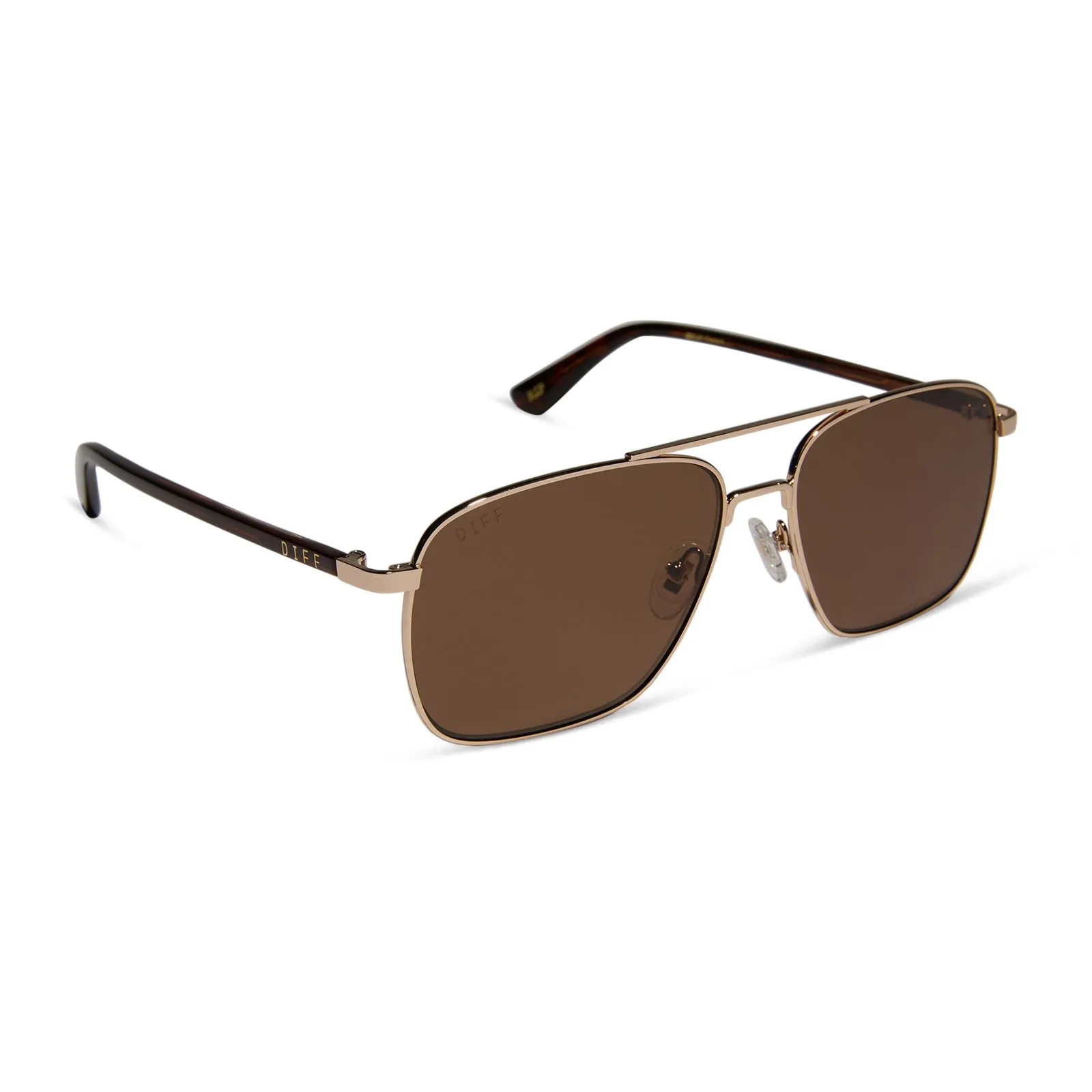 RIP WHEELER - WESTERN GOLD + MARBLED BROWN W BOLD BROWN + POLARIZED SUNGLASSES sold by Diff Eyewear product image thumbnail 2