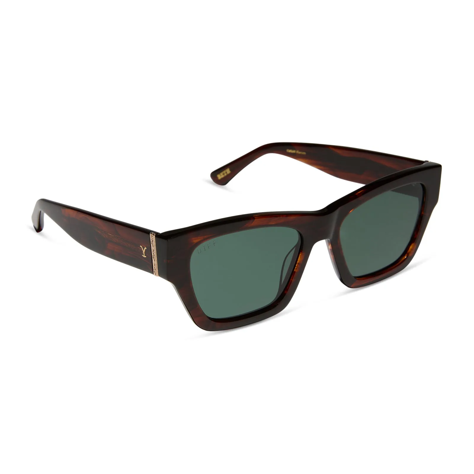 BETH II - WARM SEQUOIA TORTOISE + G15 + POLARIZED SUNGLASSES sold by Diff Eyewear product image thumbnail 2