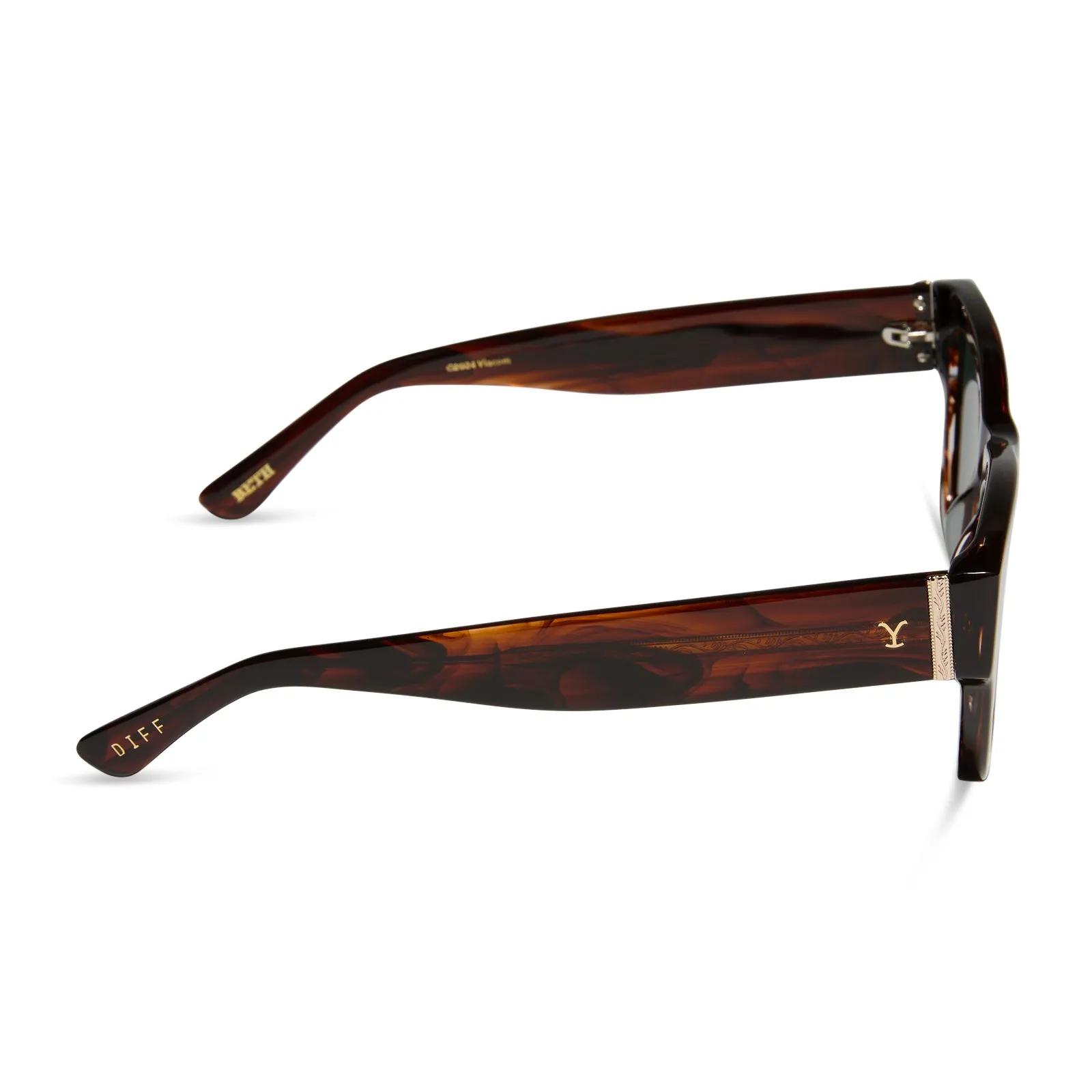 BETH II - WARM SEQUOIA TORTOISE + G15 + POLARIZED SUNGLASSES sold by Diff Eyewear product image thumbnail 3