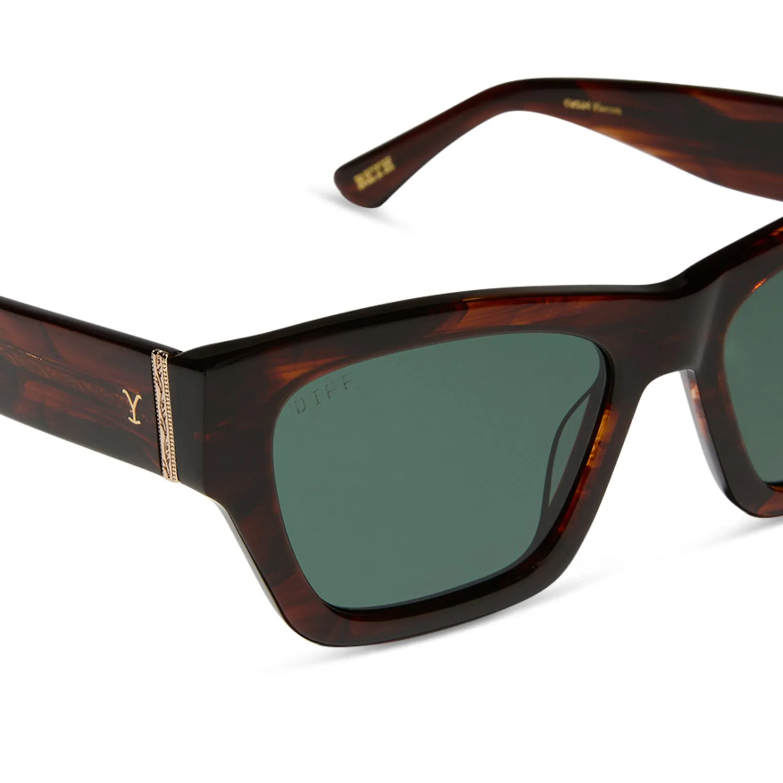 BETH II - WARM SEQUOIA TORTOISE + G15 + POLARIZED SUNGLASSES sold by Diff Eyewear product image thumbnail 4