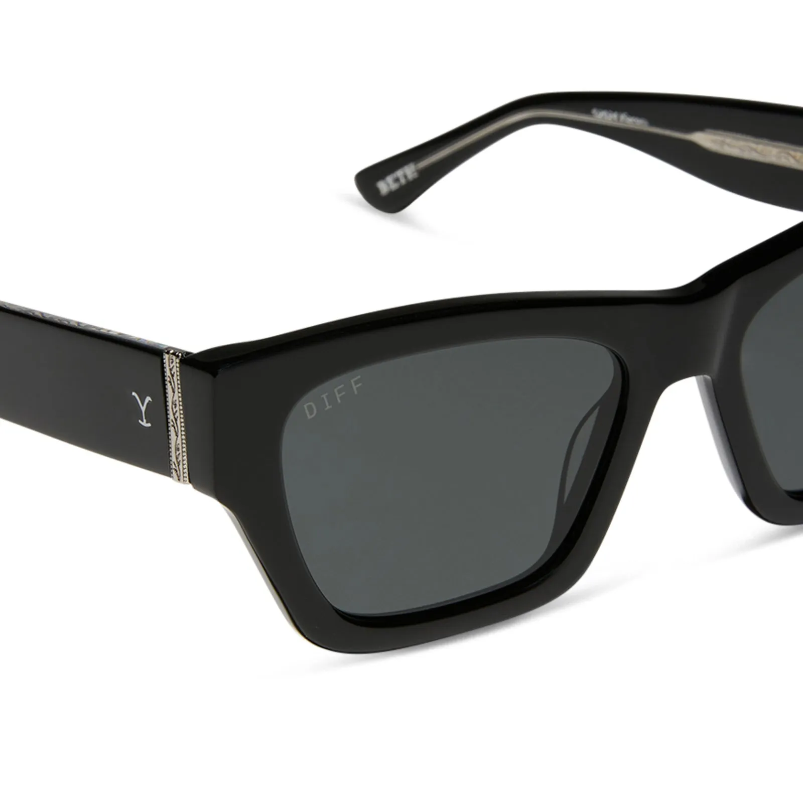 BETH II - NIGHT SKY BLACK + SILVER W GREY + POLARIZED SUNGLASSES sold by Diff Eyewear product image thumbnail 4