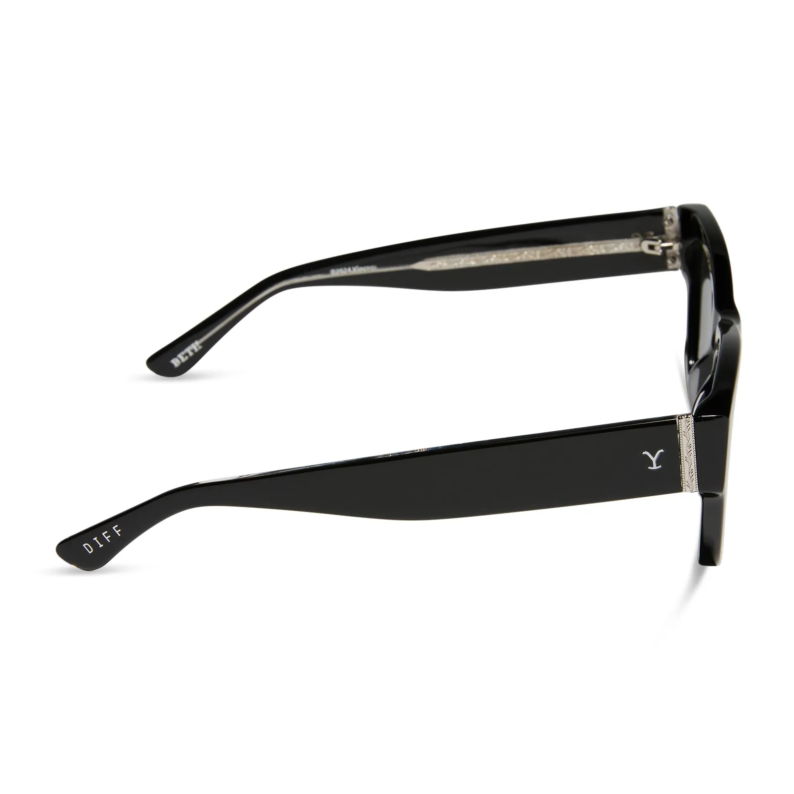 BETH II - NIGHT SKY BLACK + SILVER W GREY + POLARIZED SUNGLASSES sold by Diff Eyewear product image thumbnail 3