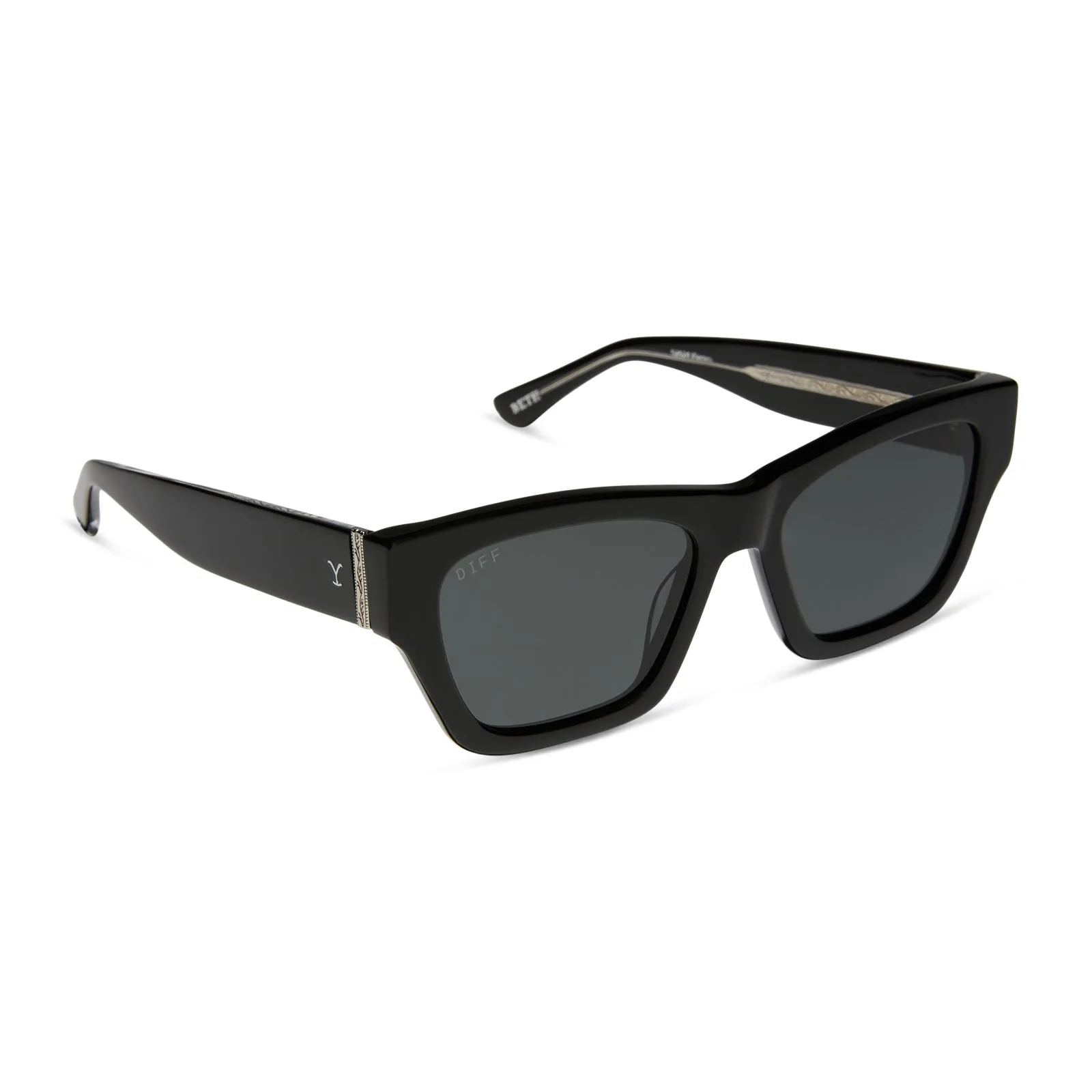 BETH II - NIGHT SKY BLACK + SILVER W GREY + POLARIZED SUNGLASSES sold by Diff Eyewear product image thumbnail 2