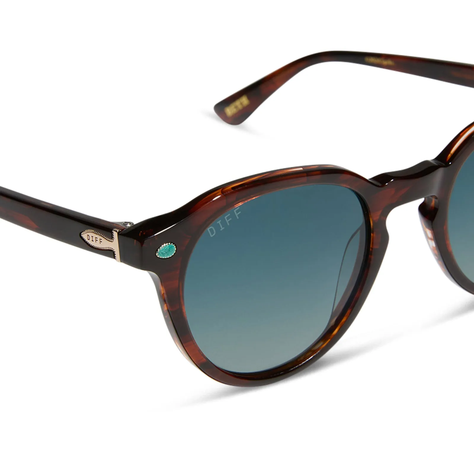 BETH - WARM SEQUOIA TORTOISE + MONTANA SKY + POLARIZED SUNGLASSES sold by Diff Eyewear product image thumbnail 4