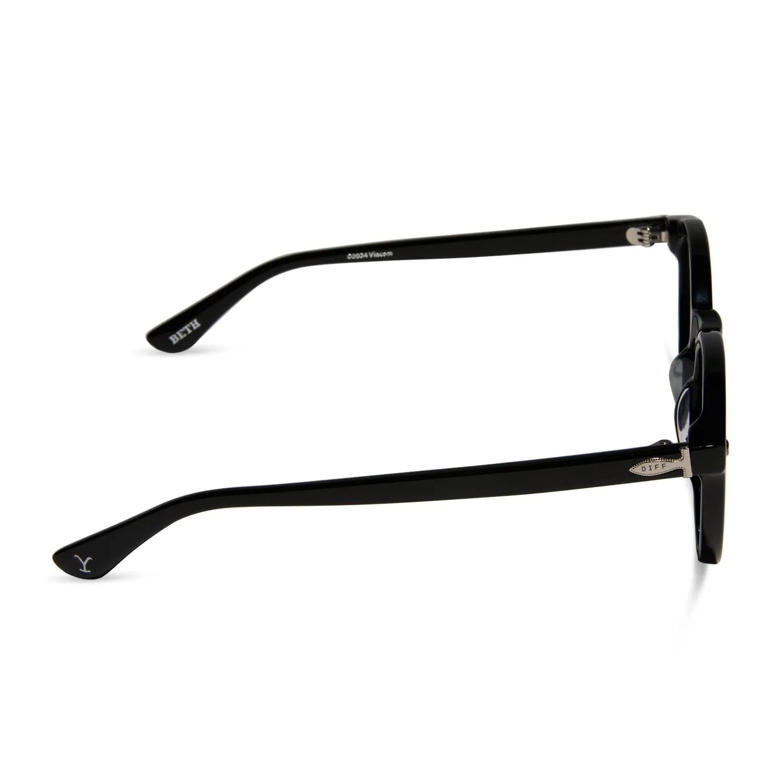 BETH - NIGHT SKY BLACK + SILVER W G15 + POLARIZED SUNGLASSES sold by Diff Eyewear product image thumbnail 3