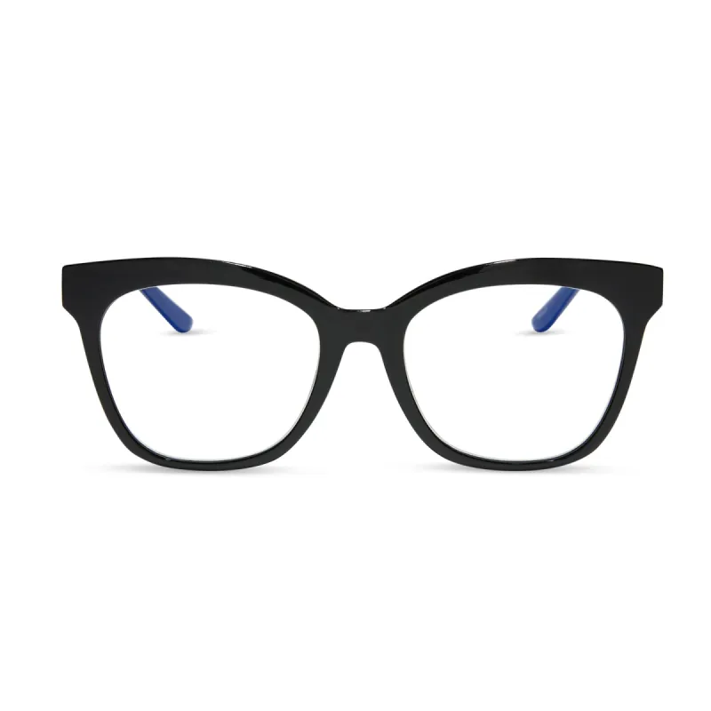 WILLA - BLACK + BLUE LIGHT READERS sold by Diff Eyewear