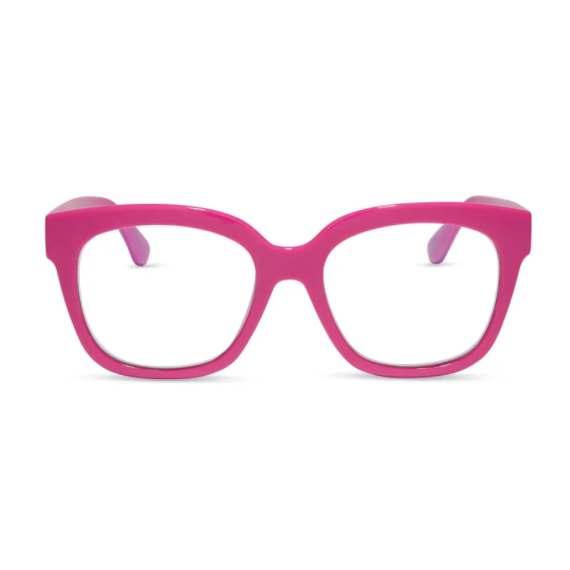 AVA - BUBBLEGUM PINK + BLUE LIGHT READERS sold by Diff Eyewear