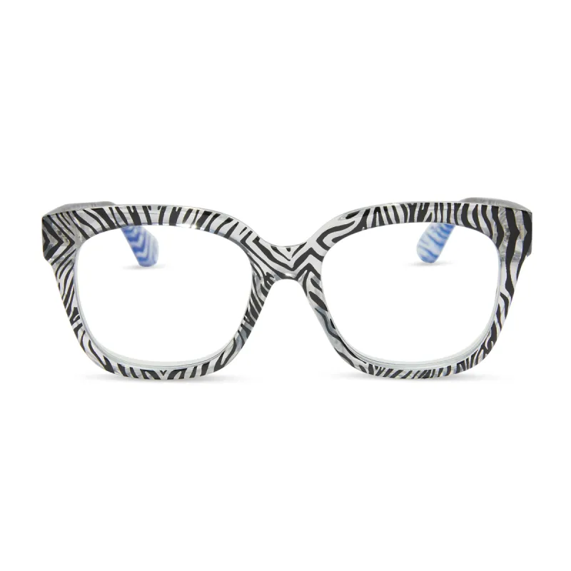AVA - ZEBRA + BLUE LIGHT READERS sold by Diff Eyewear