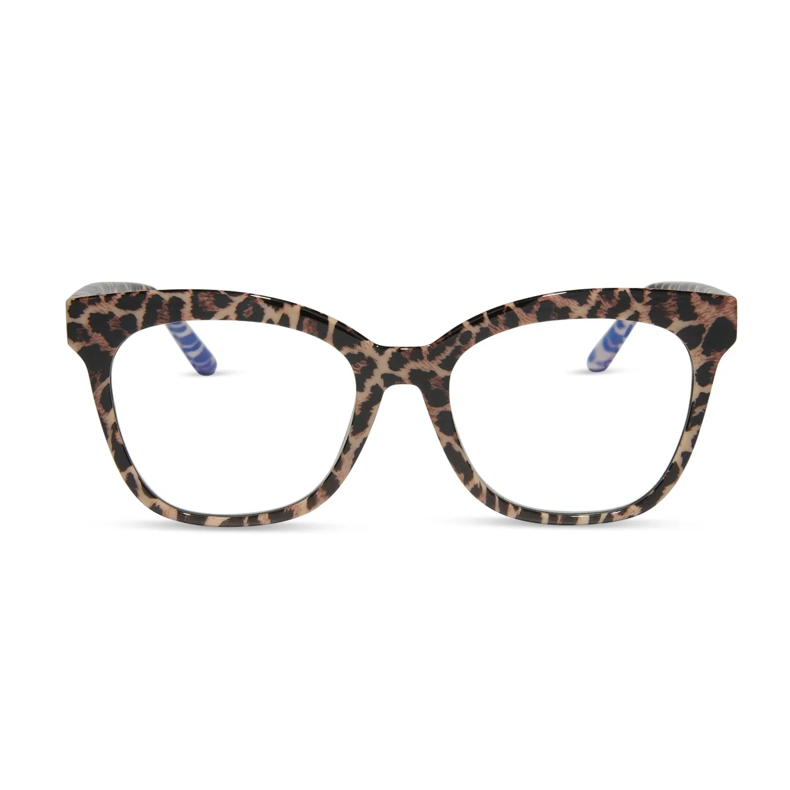 WILLA - LEOPARD TORTOISE + BLUE LIGHT READERS sold by Diff Eyewear