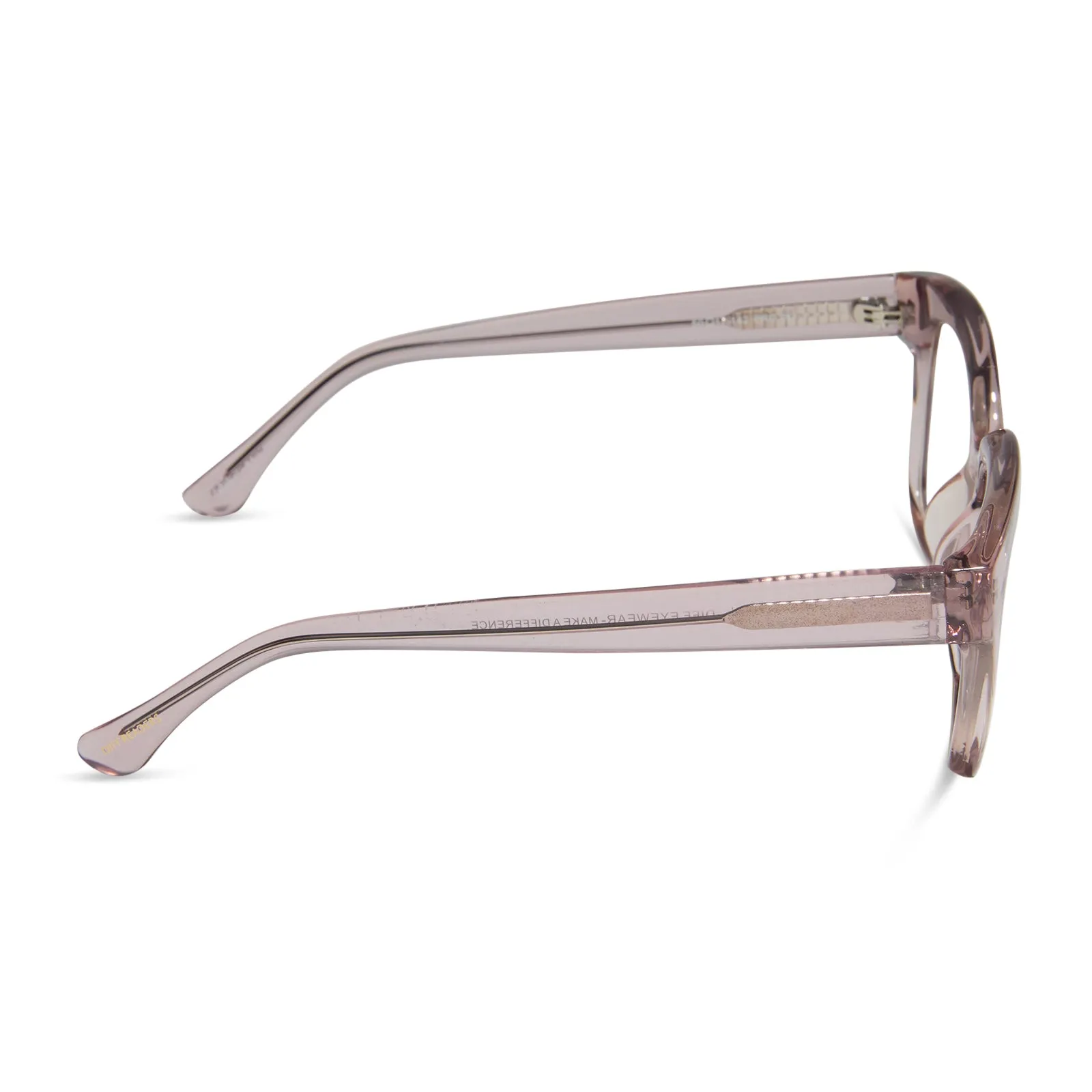 AVA - LIGHT PINK CRYSTAL + BLUE LIGHT READERS sold by Diff Eyewear product image thumbnail 3
