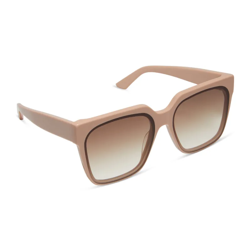 THEA - NUDE + BROWN GRADIENT SUNGLASSES sold by Diff Eyewear