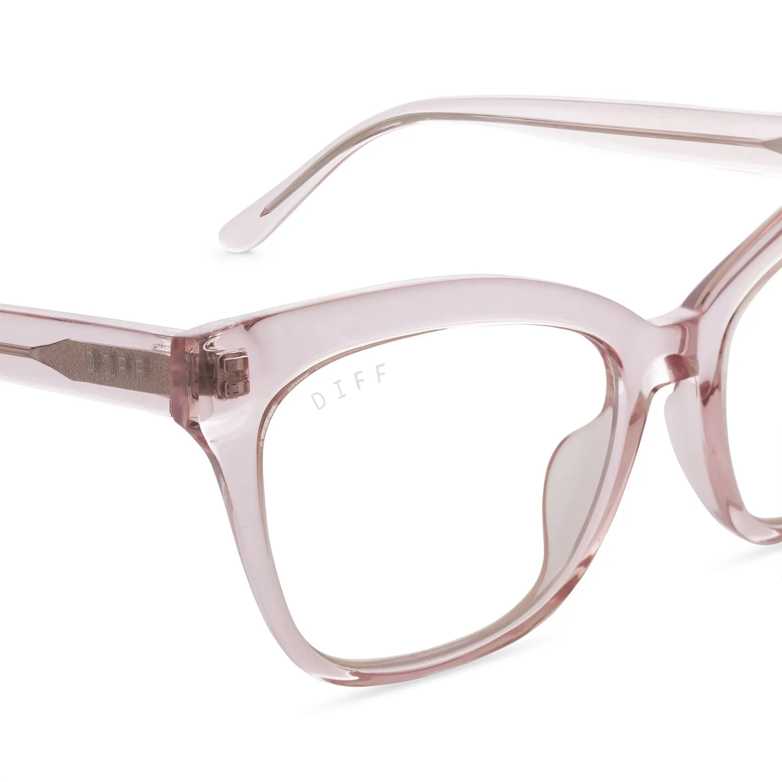 WINSTON - LIGHT PINK CRYSTAL + BLUE LIGHT TECHNOLOGY GLASSES sold by Diff Eyewear product image thumbnail 3