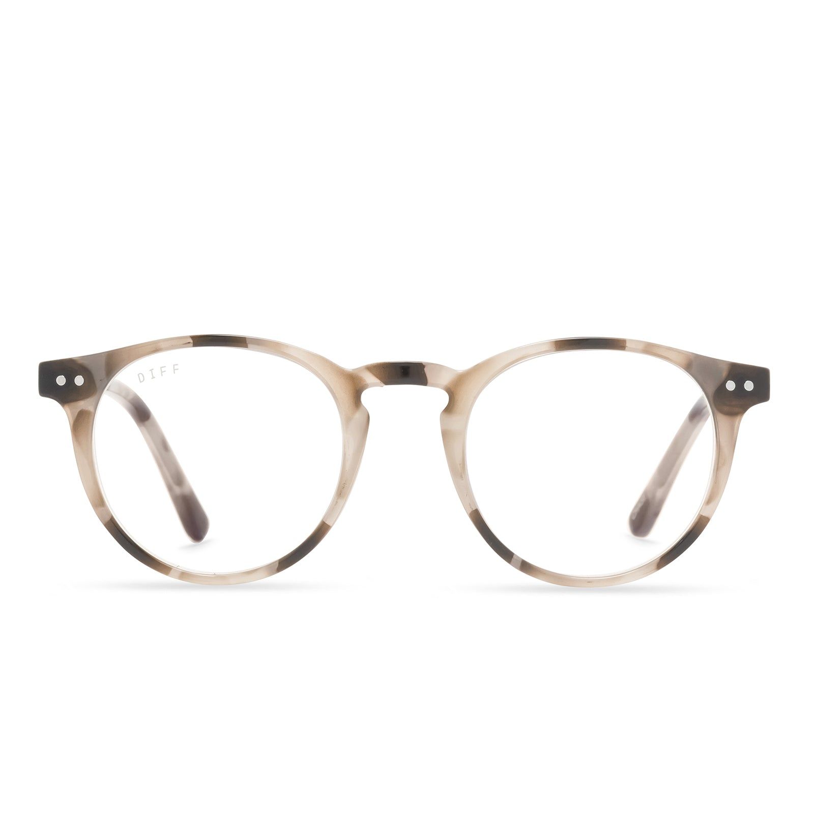 CHASE - CREAM TORTOISE + CLEAR GLASSES sold by Diff Eyewear
