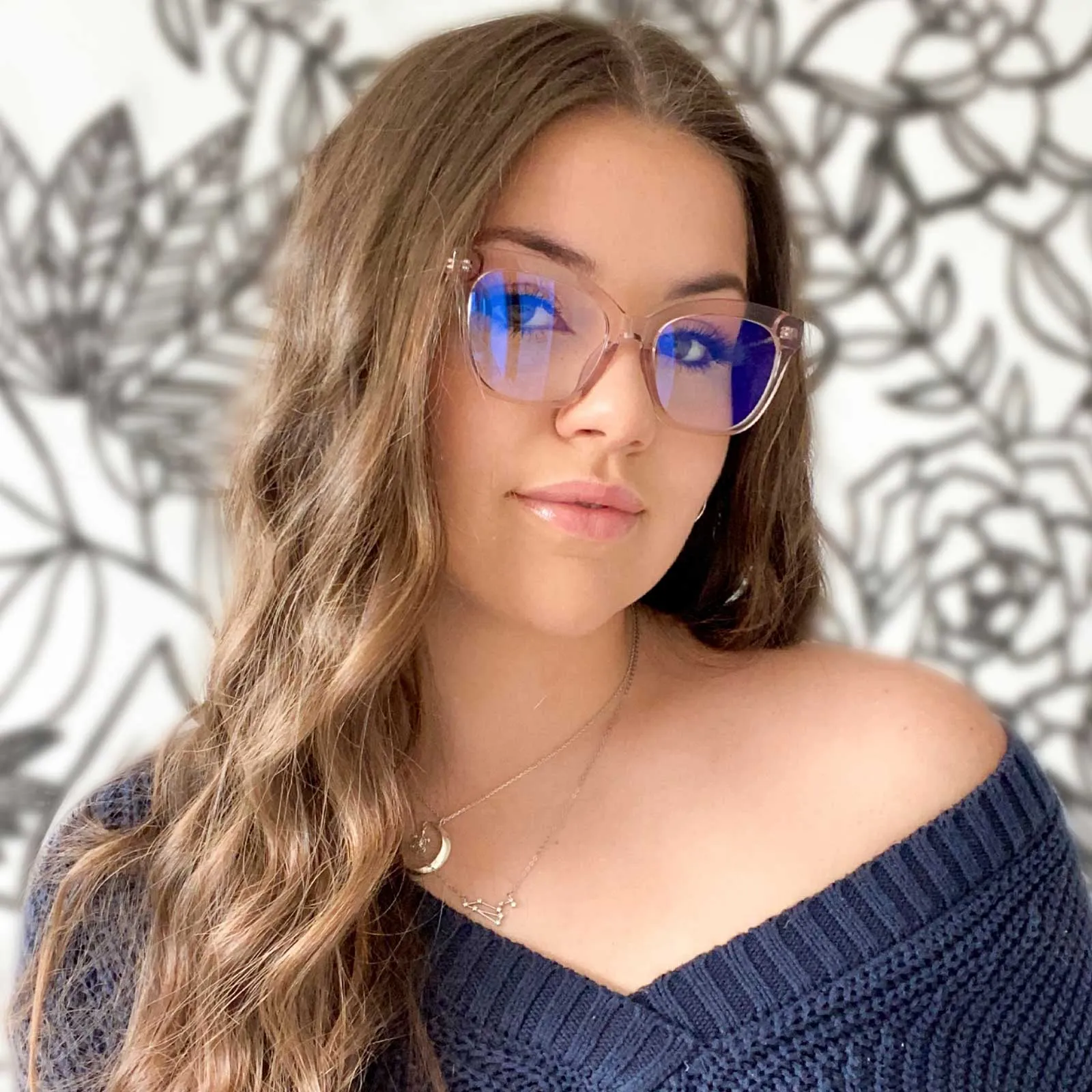 WINSTON - LIGHT PINK CRYSTAL + BLUE LIGHT TECHNOLOGY GLASSES sold by Diff Eyewear product image thumbnail 5