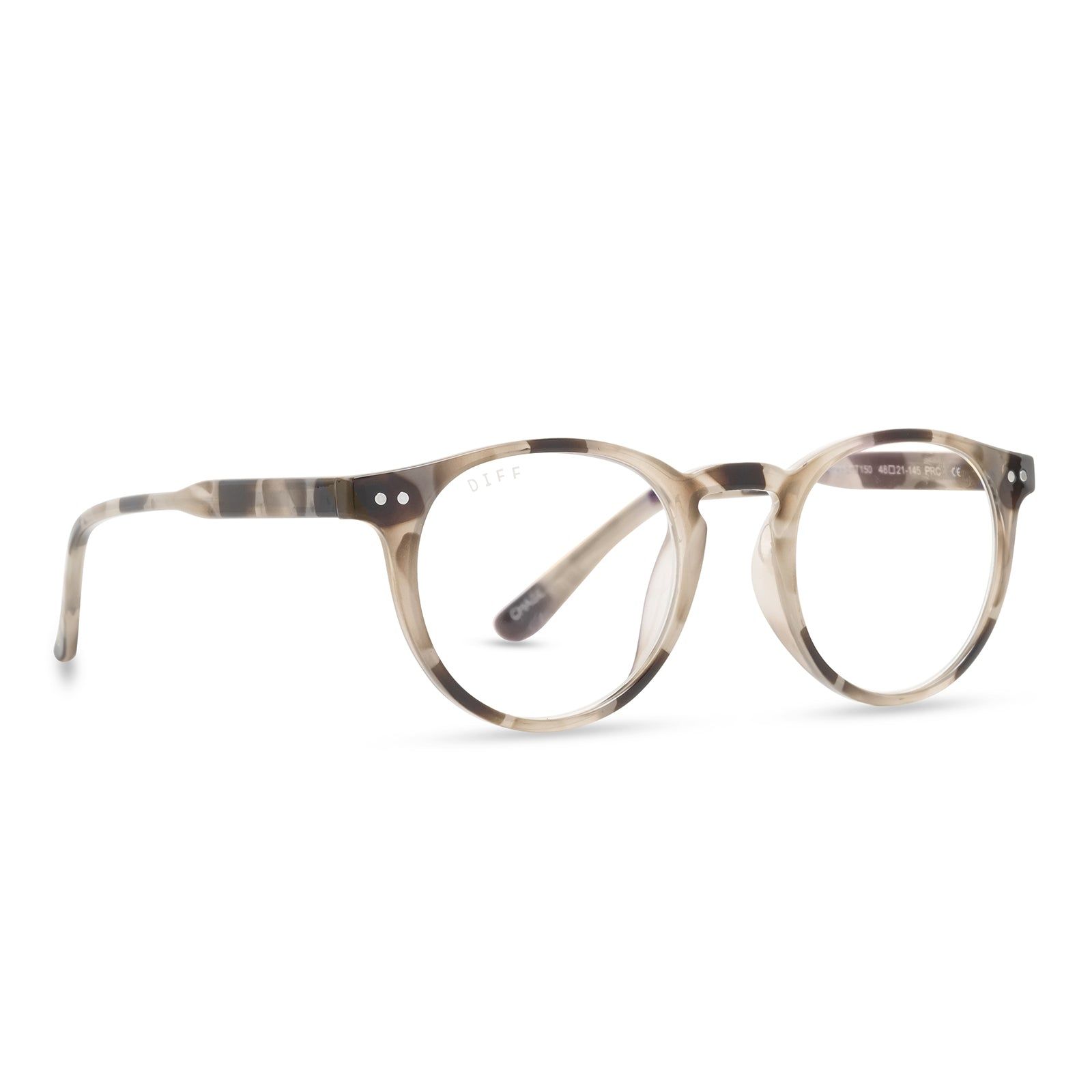 CHASE - CREAM TORTOISE + CLEAR GLASSES sold by Diff Eyewear product image thumbnail 2