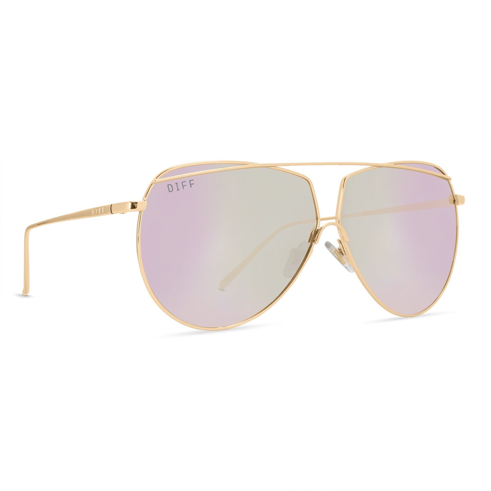 MAEVE - GOLD + CORAL MIRROR SUNGLASSES sold by Diff Eyewear product image thumbnail 2