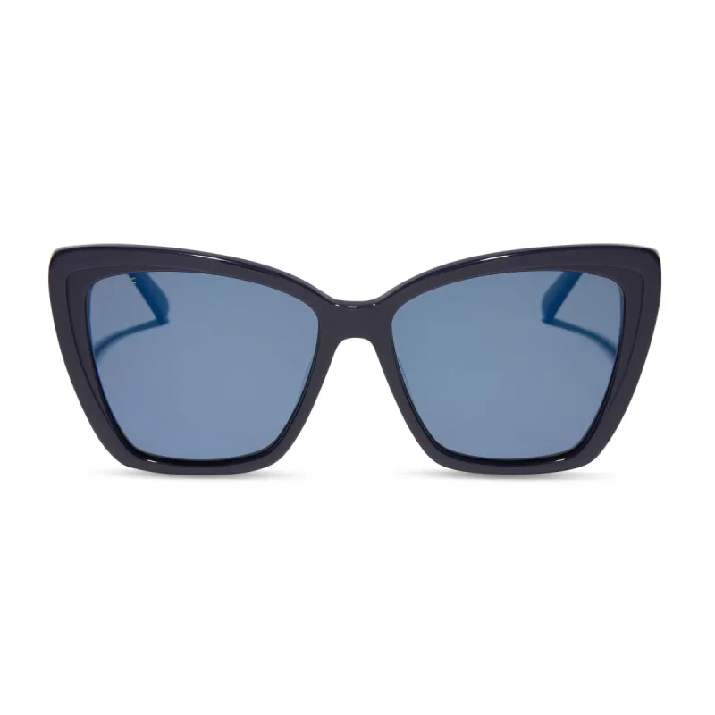 BECKY II - ROYAL + MIDNIGHT MIRROR + POLARIZED SUNGLASSES sold by Diff Eyewear