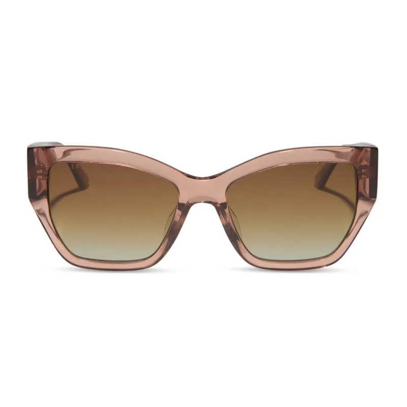 VIVIENNE - CAFÉ OLE + BROWN GRADIENT + POLARIZED SUNGLASSES sold by Diff Eyewear