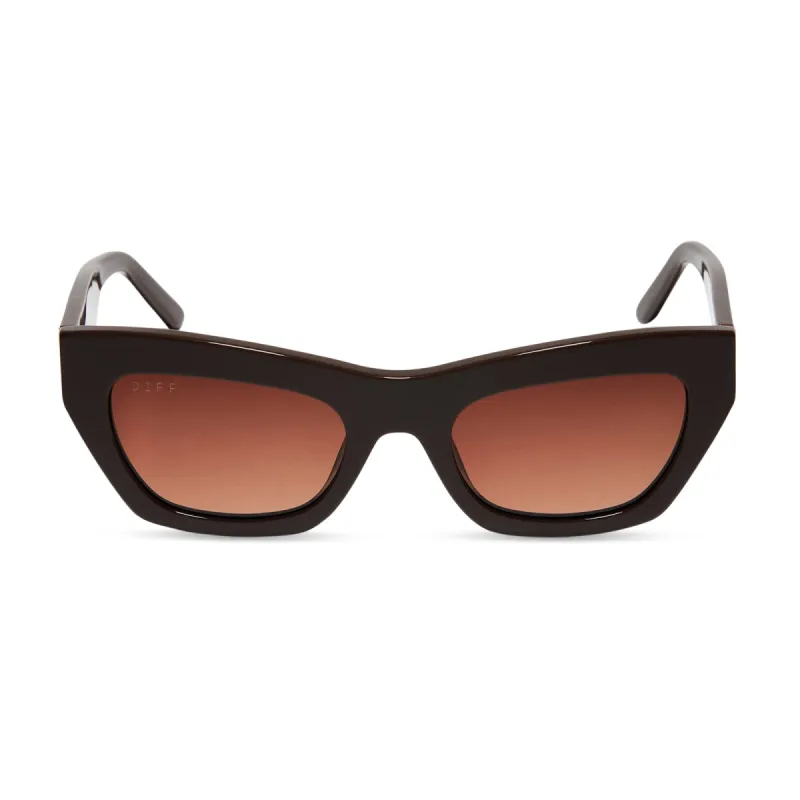 KATARINA - TRUFFLE + BROWN GRADIENT SUNGLASSES sold by Diff Eyewear