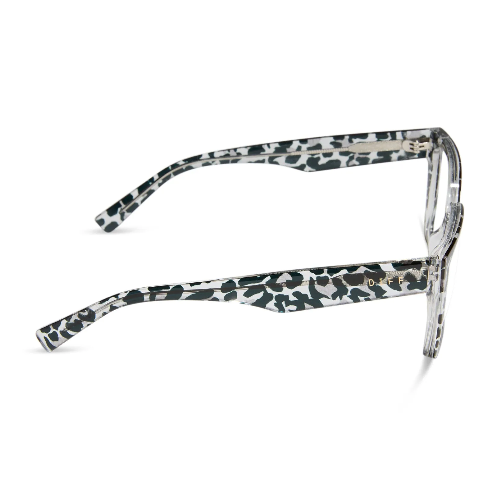 OLIVE - CLEAR LEOPARD + PRESCRIPTION GLASSES sold by Diff Eyewear product image thumbnail 3