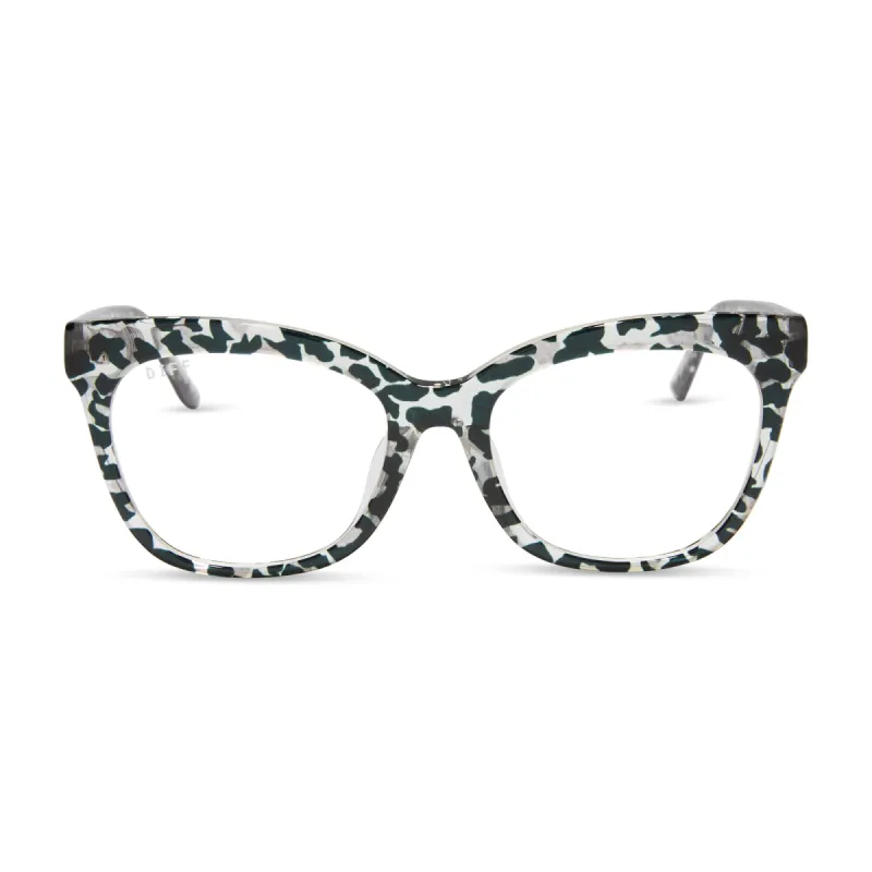 WINSTON - CLEAR LEOPARD + PRESCRIPTION GLASSES sold by Diff Eyewear