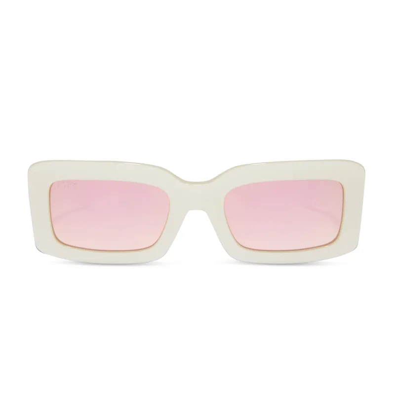 INDY - OPALINE + TAUPE MIRROR SUNGLASSES sold by Diff Eyewear