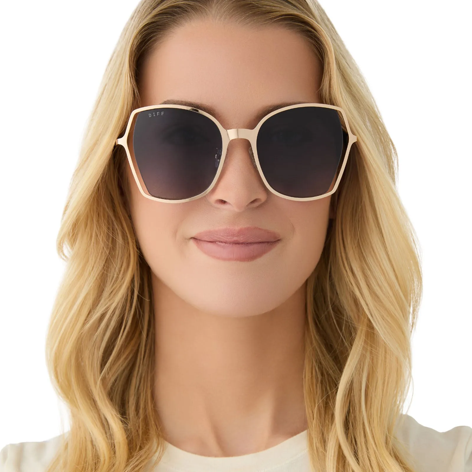 DONNA III - GOLD + MIDNIGHT GRADIENT + POLARIZED SUNGLASSES sold by Diff Eyewear product image thumbnail 5