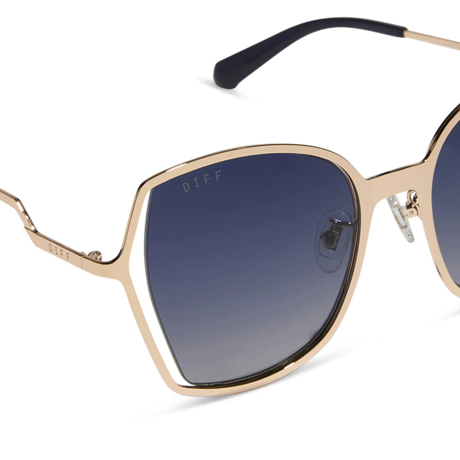 DONNA III - GOLD + MIDNIGHT GRADIENT + POLARIZED SUNGLASSES sold by Diff Eyewear product image thumbnail 4