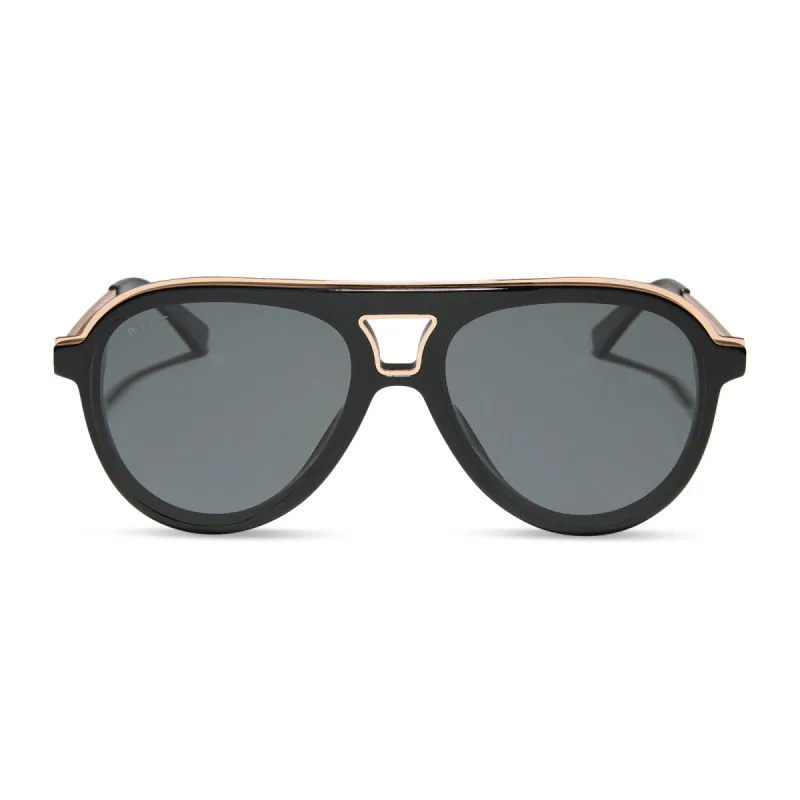 TOSCA III - BLACK + GREY + POLARIZED SUNGLASSES sold by Diff Eyewear