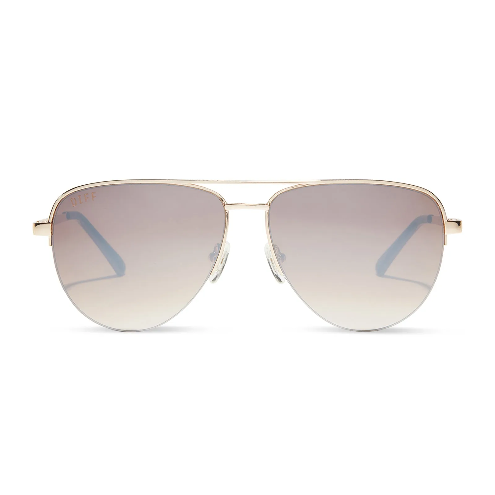 AUGUST - GOLD + TAUPE ROSE MIRROR SUNGLASSES sold by Diff Eyewear