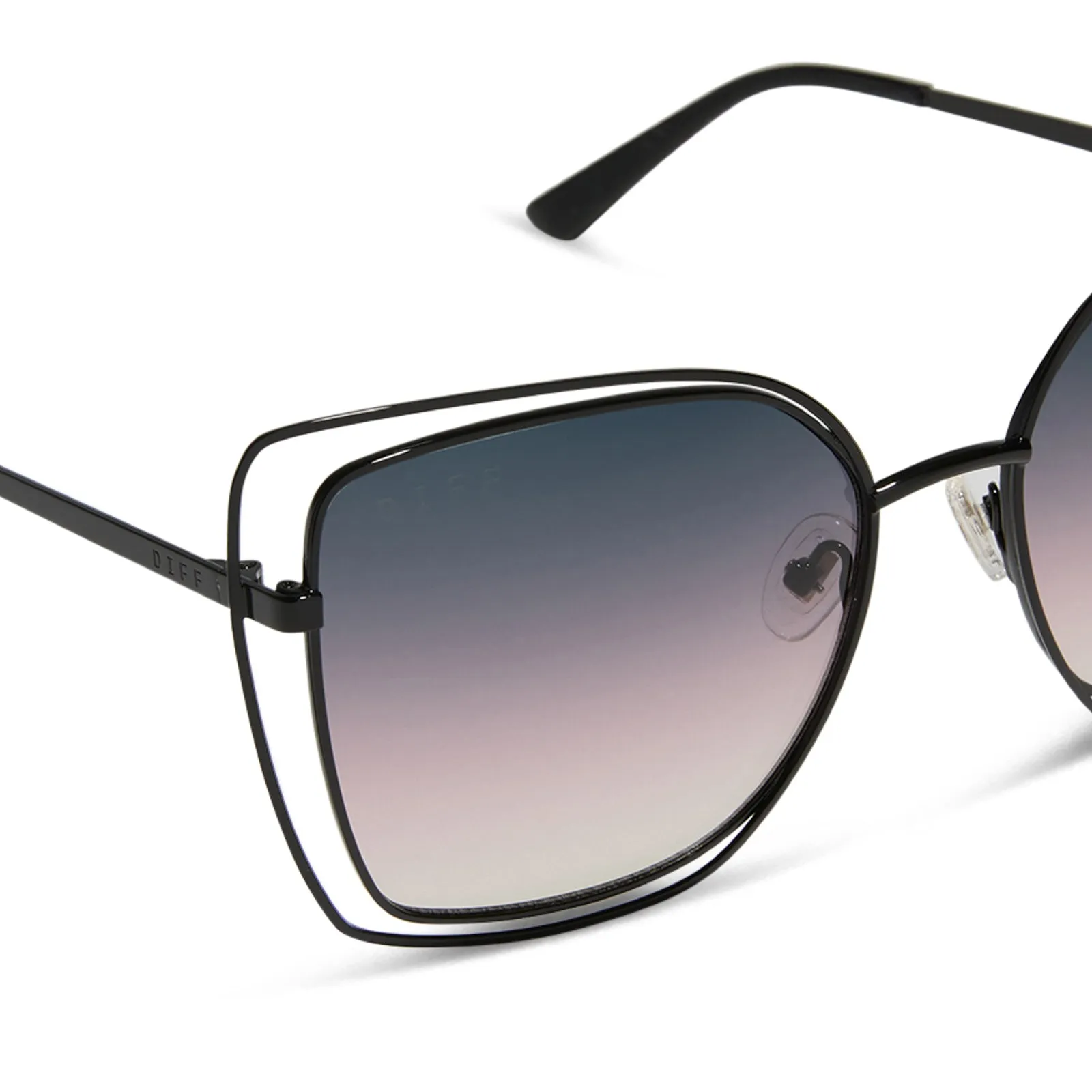 JACQUELINE - BLACK + TWILIGHT GRADIENT + POLARIZED SUNGLASSES sold by Diff Eyewear product image thumbnail 4