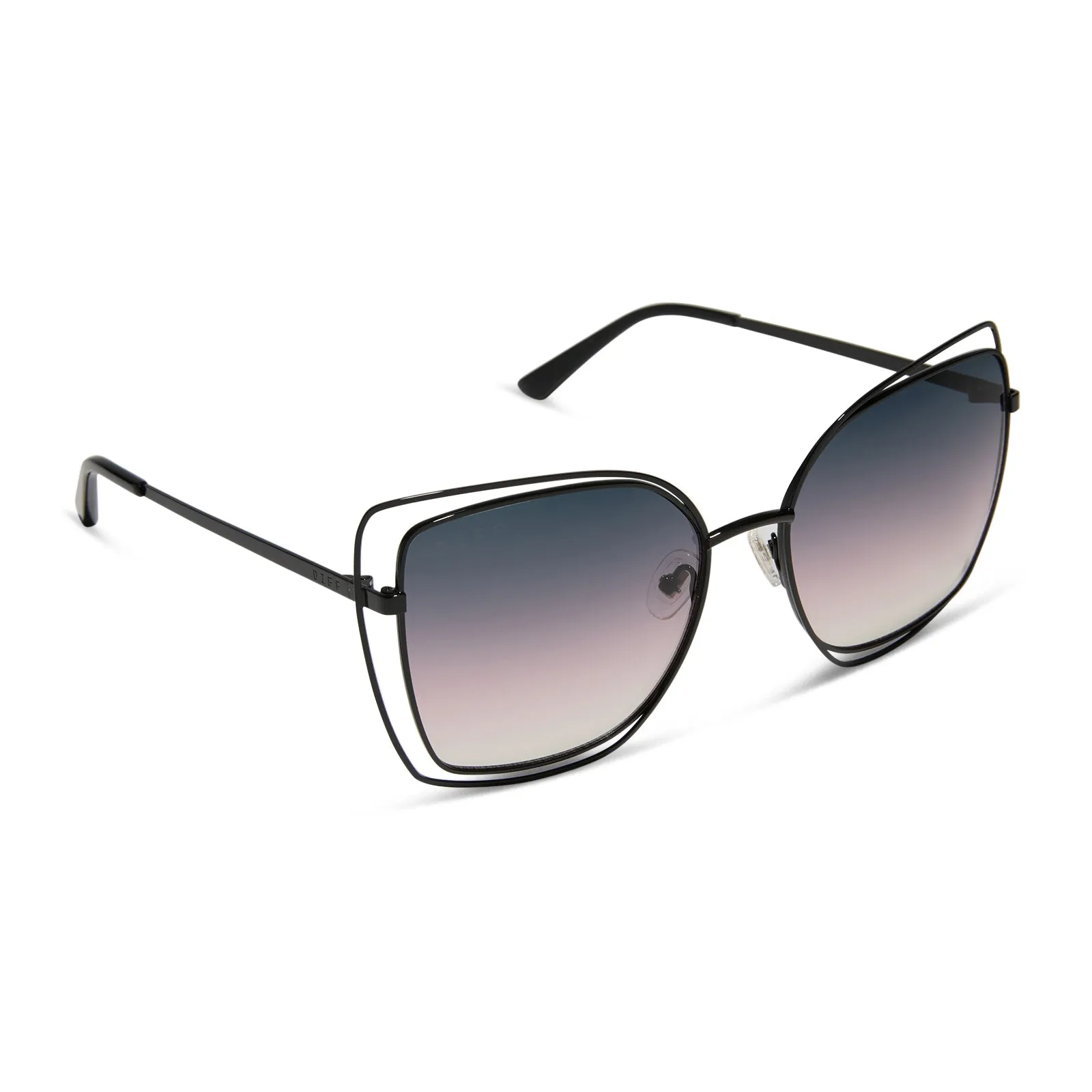 JACQUELINE - BLACK + TWILIGHT GRADIENT + POLARIZED SUNGLASSES sold by Diff Eyewear product image thumbnail 2
