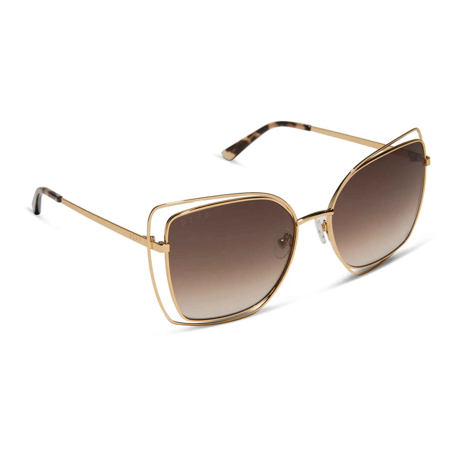 JACQUELINE - GOLD + BROWN GRADIENT SUNGLASSES sold by Diff Eyewear product image thumbnail 2
