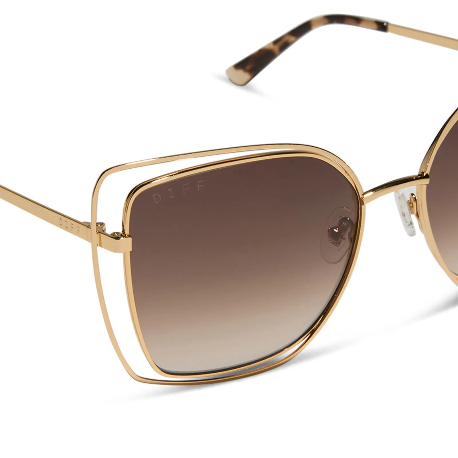 JACQUELINE - GOLD + BROWN GRADIENT SUNGLASSES sold by Diff Eyewear product image thumbnail 4