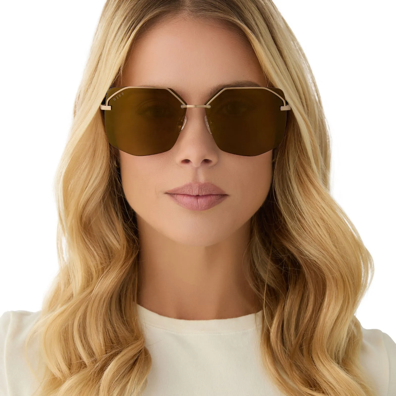 BREE - COPPER METAL + BROWN GOLD FLASH + POLARIZED SUNGLASSES sold by Diff Eyewear product image thumbnail 5