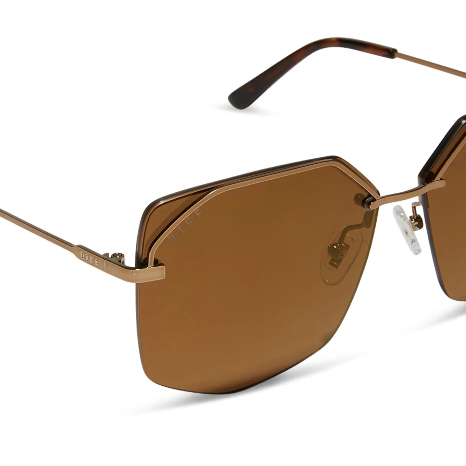 BREE - COPPER METAL + BROWN GOLD FLASH + POLARIZED SUNGLASSES sold by Diff Eyewear product image thumbnail 4