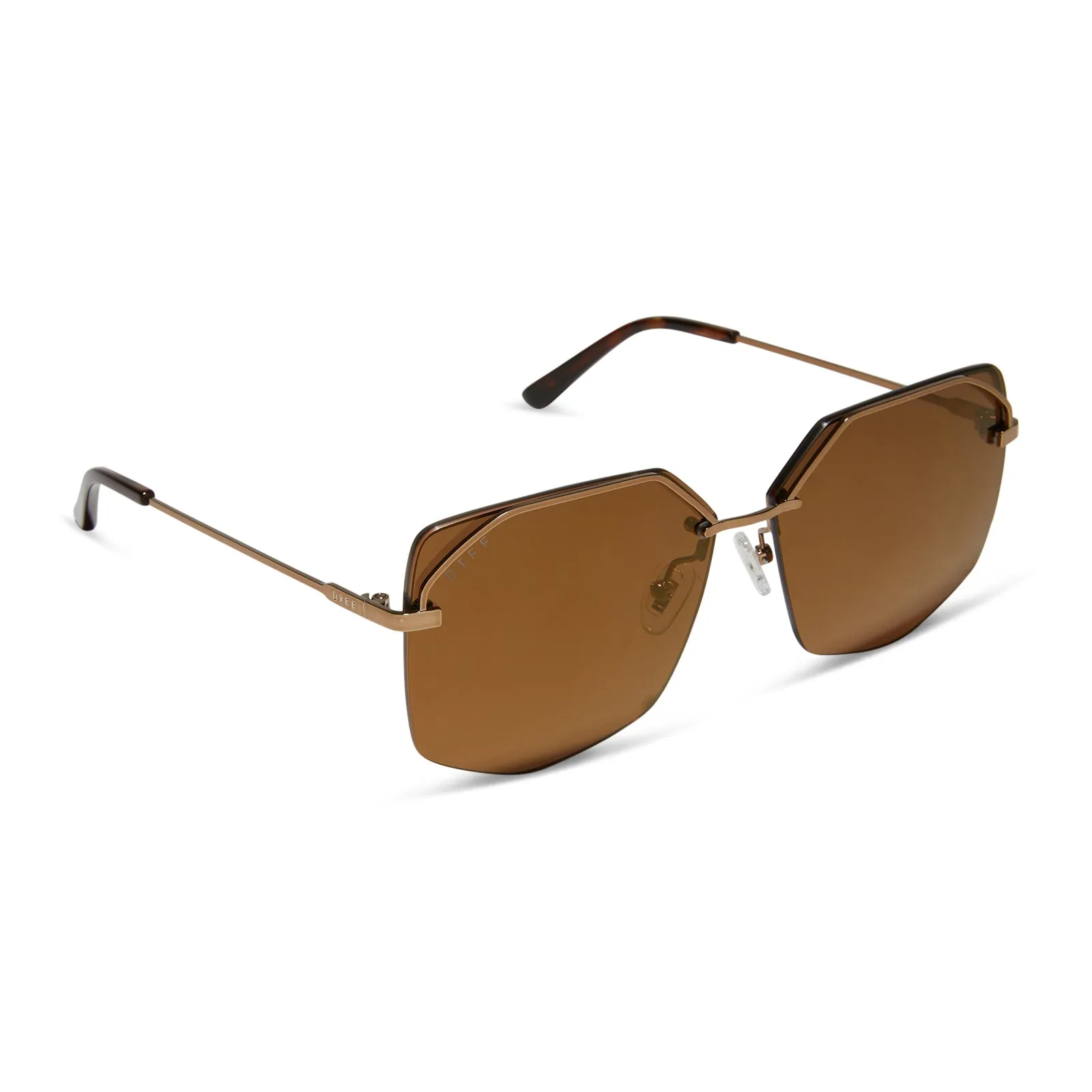 BREE - COPPER METAL + BROWN GOLD FLASH + POLARIZED SUNGLASSES sold by Diff Eyewear product image thumbnail 2