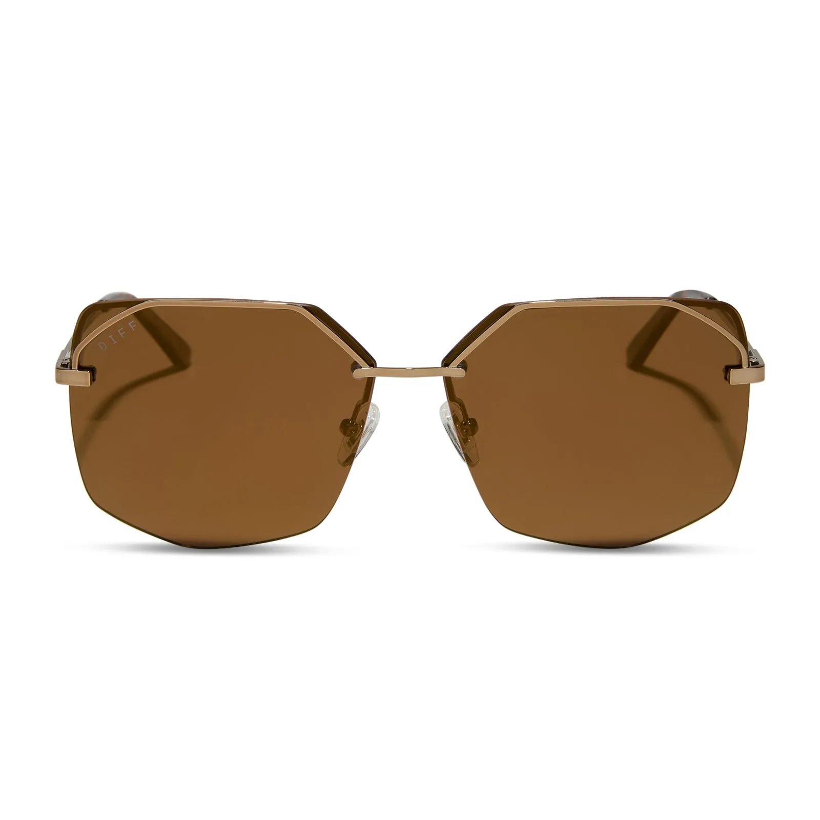 BREE - COPPER METAL + BROWN GOLD FLASH + POLARIZED SUNGLASSES sold by Diff Eyewear