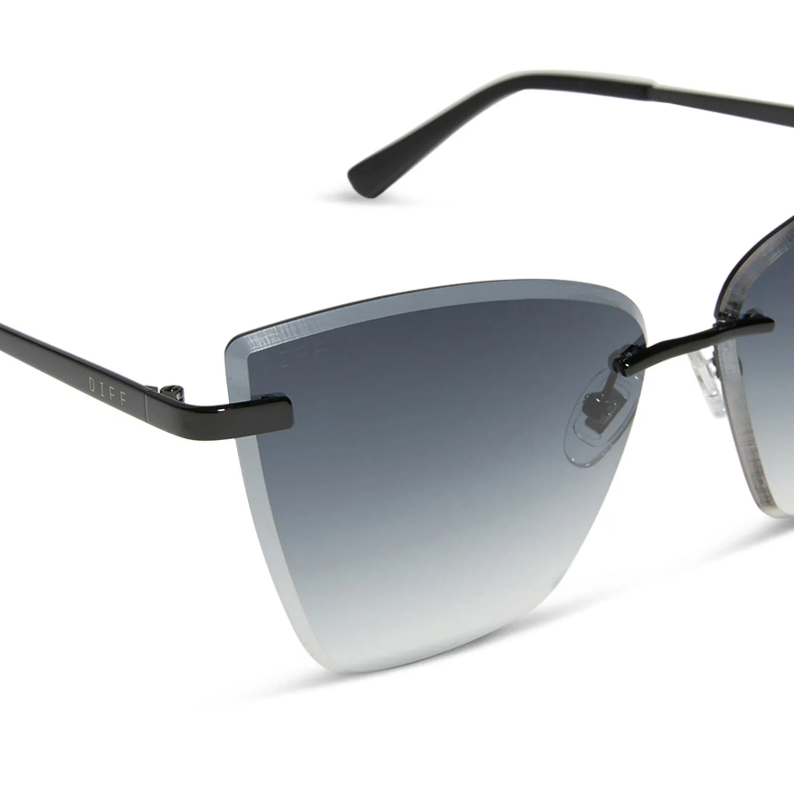 BECKY V - BLACK + GREY GRADIENT SUNGLASSES sold by Diff Eyewear product image thumbnail 4