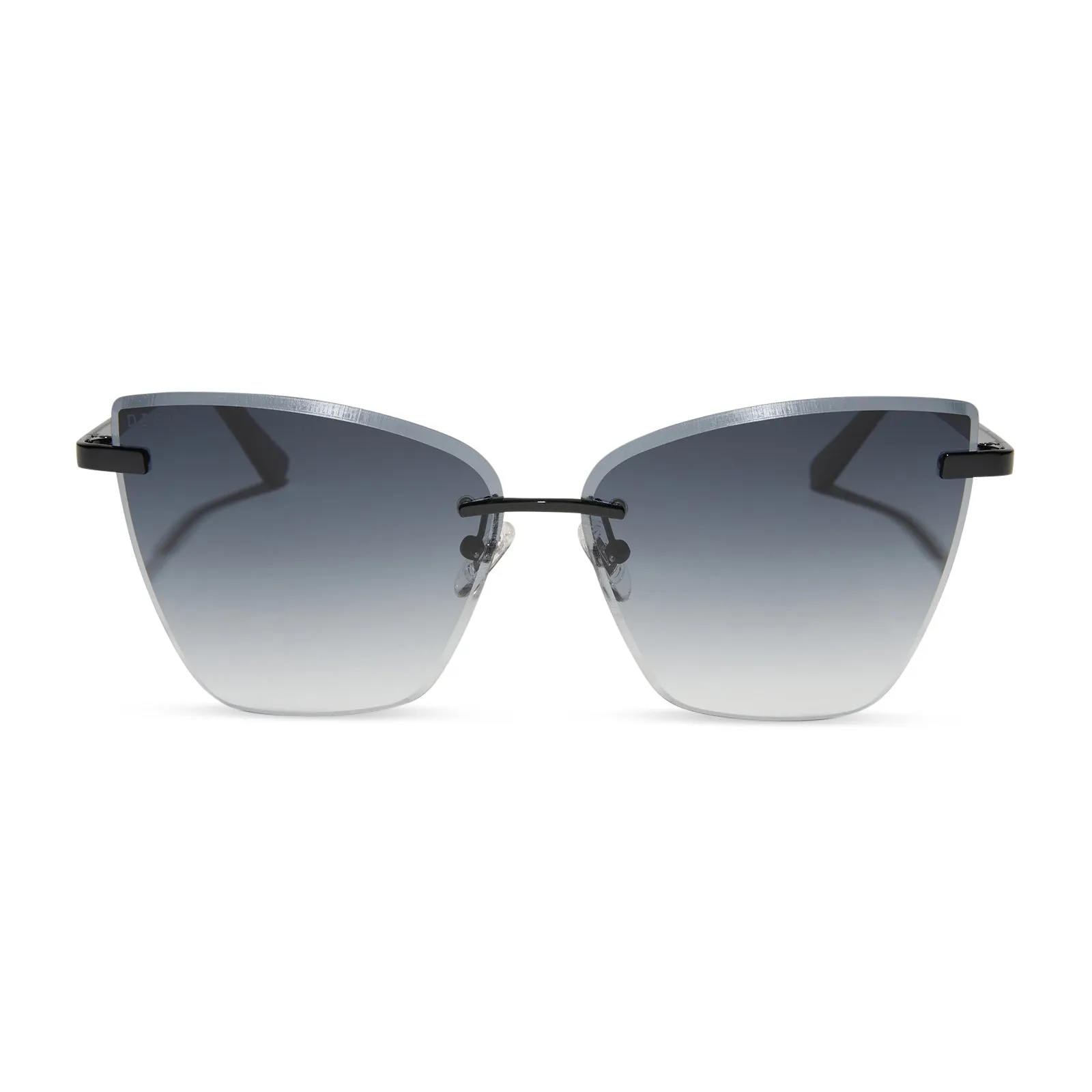 BECKY V - BLACK + GREY GRADIENT SUNGLASSES sold by Diff Eyewear