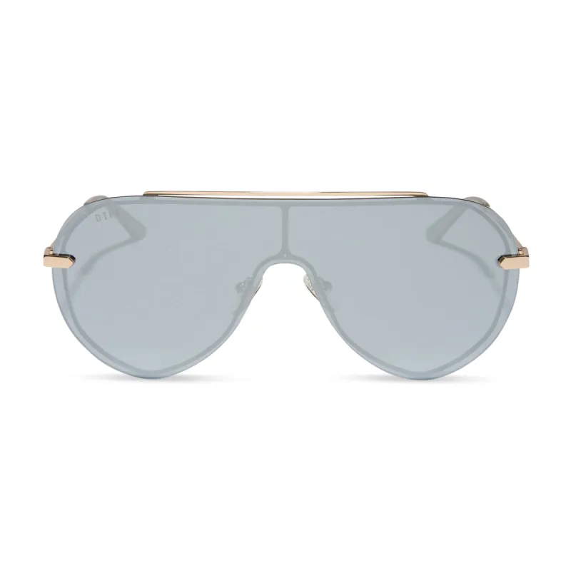 IMANI - GOLD + SILVER MIRROR SUNGLASSES sold by Diff Eyewear