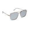 JORDAN - GOLD + CLEAR CRYSTAL TEMPLE TIPS + SILVER MIRROR SUNGLASSES sold by Diff Eyewear