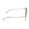 JORDAN - GOLD + CLEAR CRYSTAL TEMPLE TIPS + SILVER MIRROR SUNGLASSES sold by Diff Eyewear